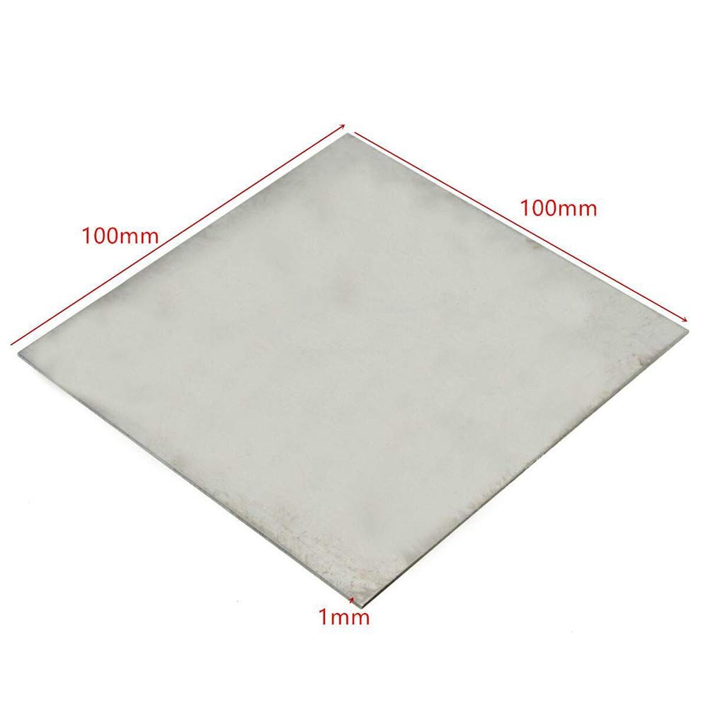 Ltkj 1mm Thick Grade 5 Titanium Alloy Metal Sheet Plate Silver 100 X 100 Mm For