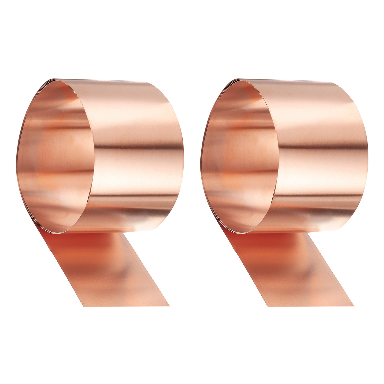 2pcs Copper Sheet Roll 0.2mm Thick Copper Flashing Strip (2″ Width x 3.28ft)