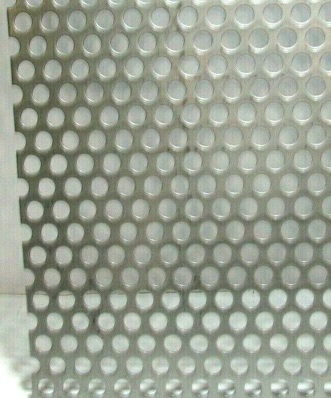 3/8″ HOLE 16 GAUGE 304 STAINLESS STEEL PERFORATED SHEET– 12 ” x 15-1/2″