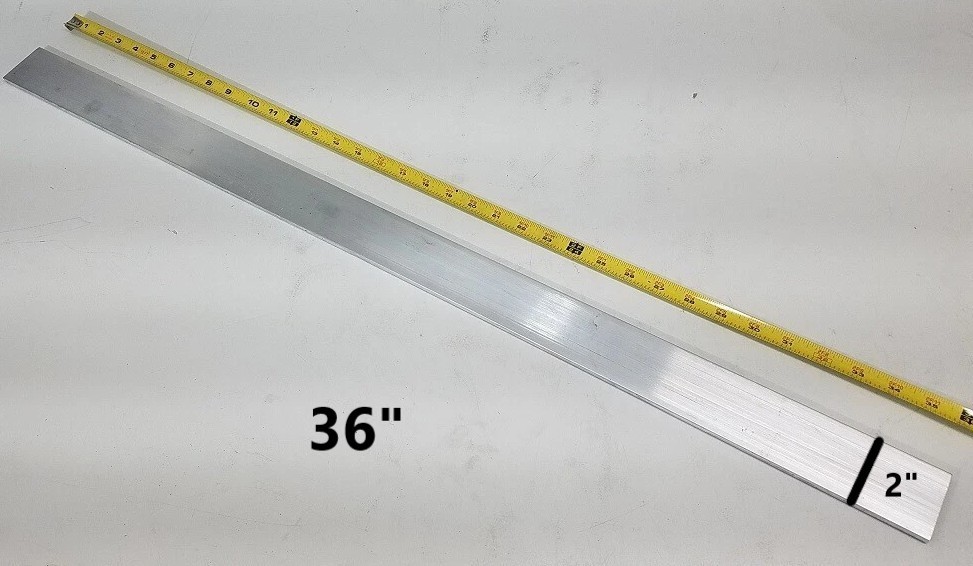 1/4″ x 2″ x 36″-Long 6061 T651 Aluminum Flat Bar– .25″ Structural Aluminum.