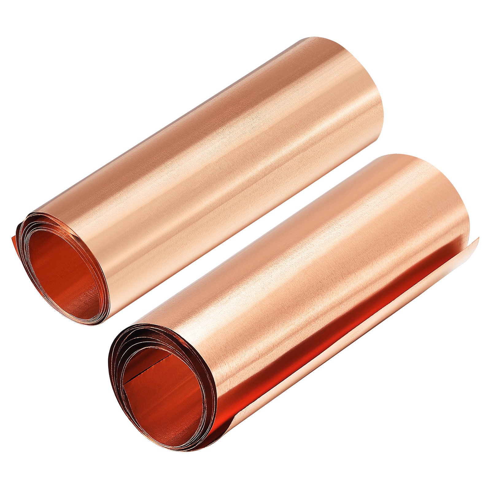 2pack Copper Sheet Roll Metal Foil Plate 39.4″ x 3.9″ x 0.0004″