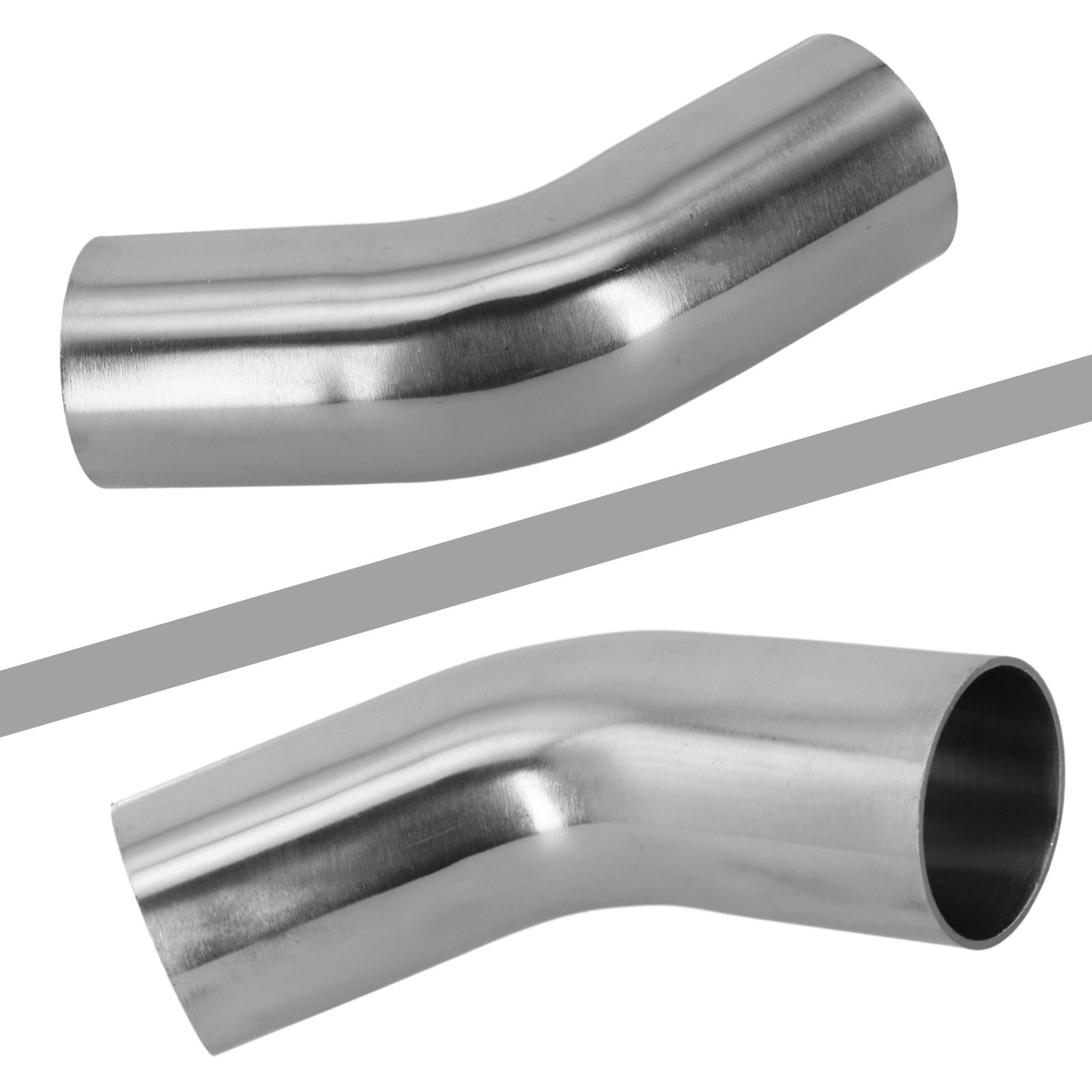 Degree Bend Exhaust Pipe Polished Various S Available Features Fitting