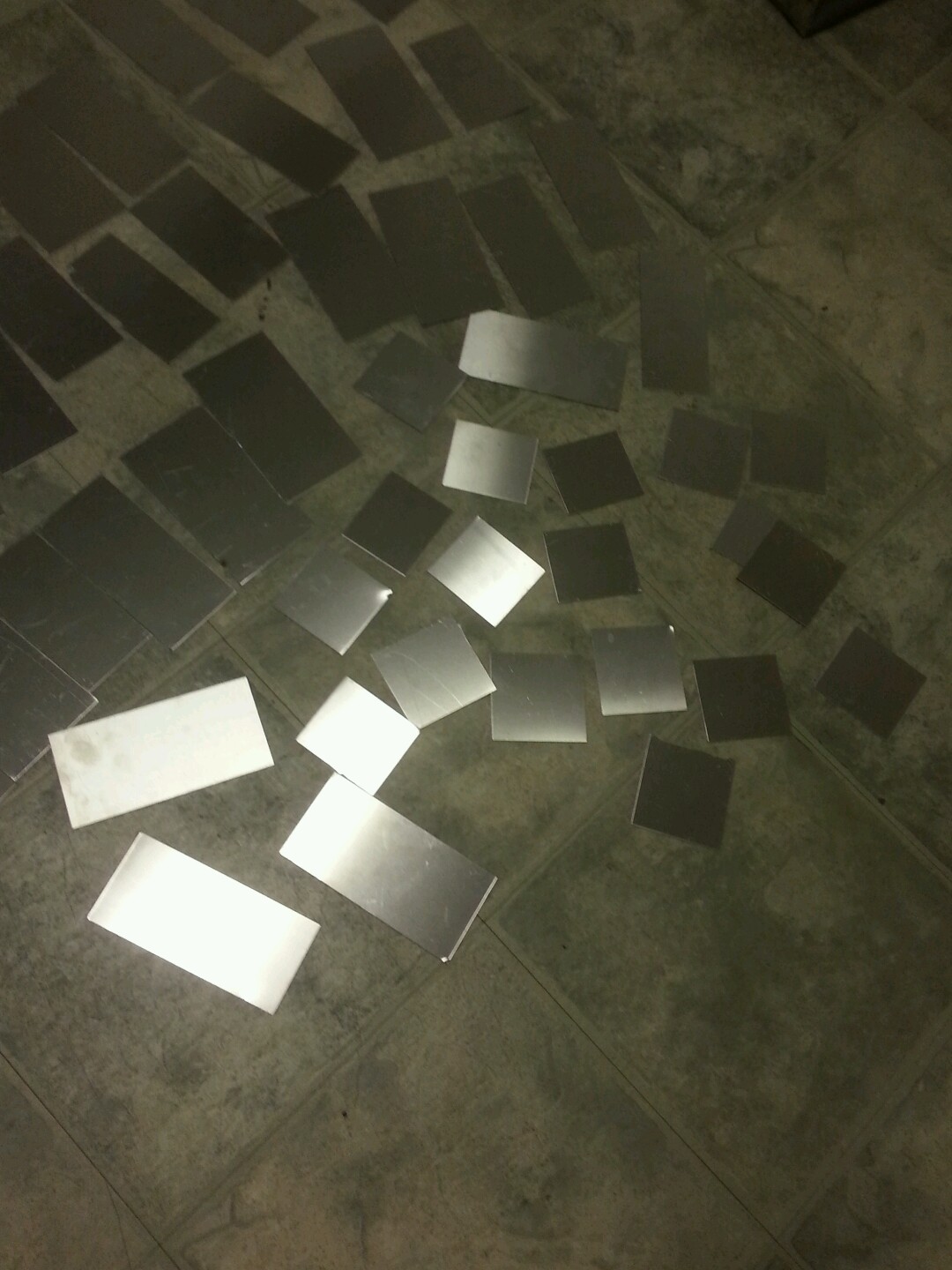 Stainless steel scraps 18 gage Plate random sizes 2 ” to 5 ” TEN PIECE LOT