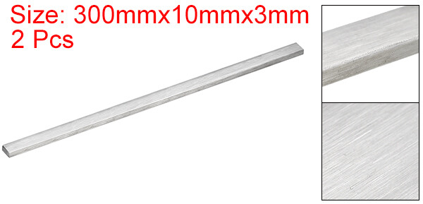 2pcs Stainless Steel Flat Bar Brushed Finish Trim Strips Sheet 12″ x 3/8″ x 1/8″