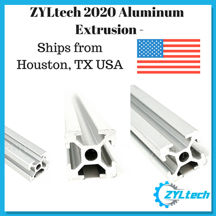 ZYLtech 2020 Aluminum T-Slot Aluminum Extrusion – 400mm CNC 3D Printer (silver)