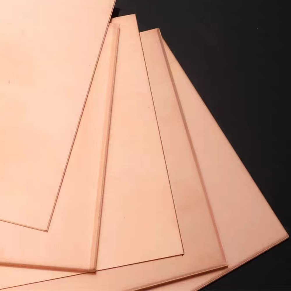 LSVERDE 2 Pcs Copper Sheet, 10″ x 8″, 18 Gauge(1mm) Thickness, Double Sided Film