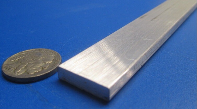 6061 T6511 Aluminum Bar, 3/16″ (.187″) Thick x 3/4 Wide x 24″ Length, 3 units