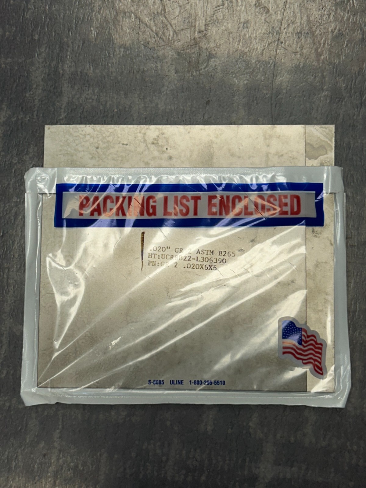 2PC 0.020” x6” x 6” Titanium plate Ti Grade 2 Gr.2 ASTM B265 Plate Sheet