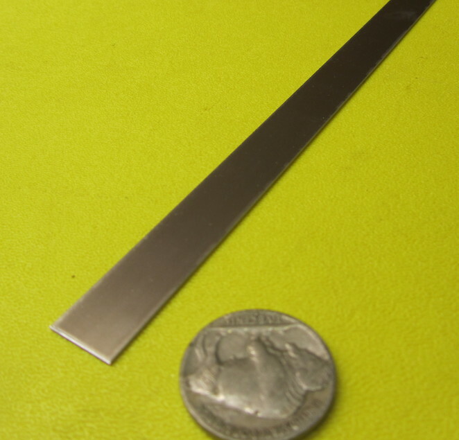 301 Stainless Steel Sheet Shim, .008″ (+/-.0004″) x 3/4″ x 5 Foot Length