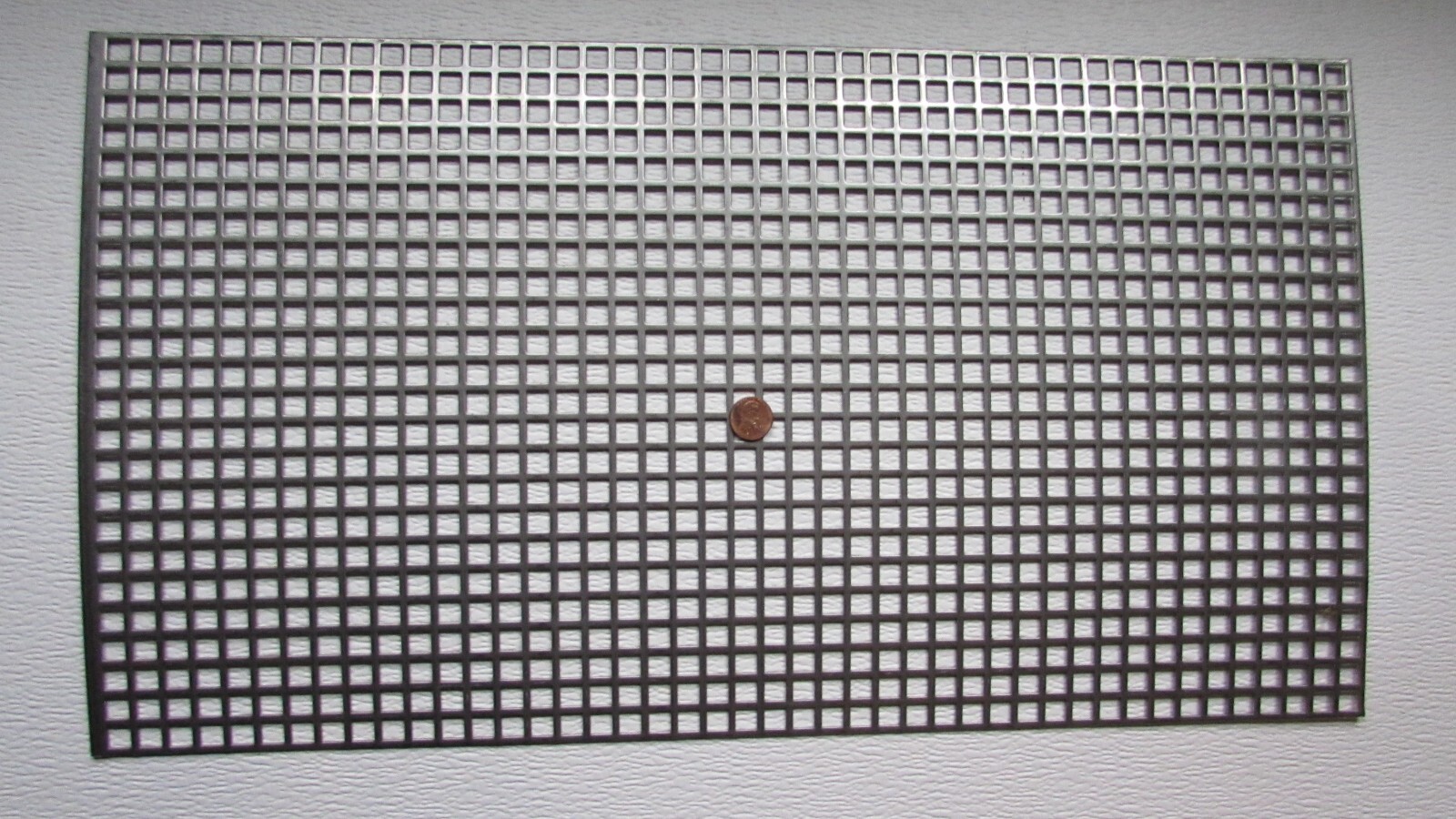 3/8″ SQUARE HOLE PERFORATED CARBON STEEL METAL 16 GA.- —-12″ X 12″