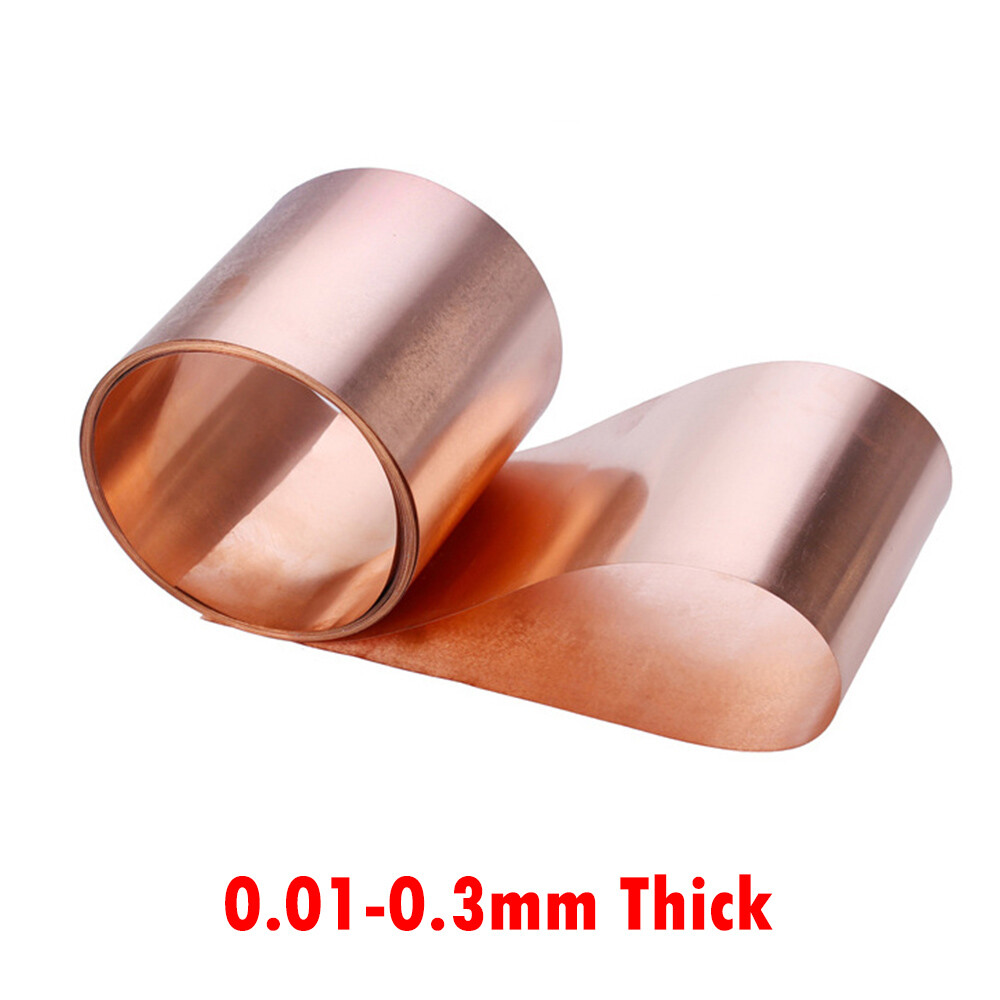 0.02-0.05mm Thick Size 0.1x1m Metal Copper Sheet Plate Guillotine Cut Material