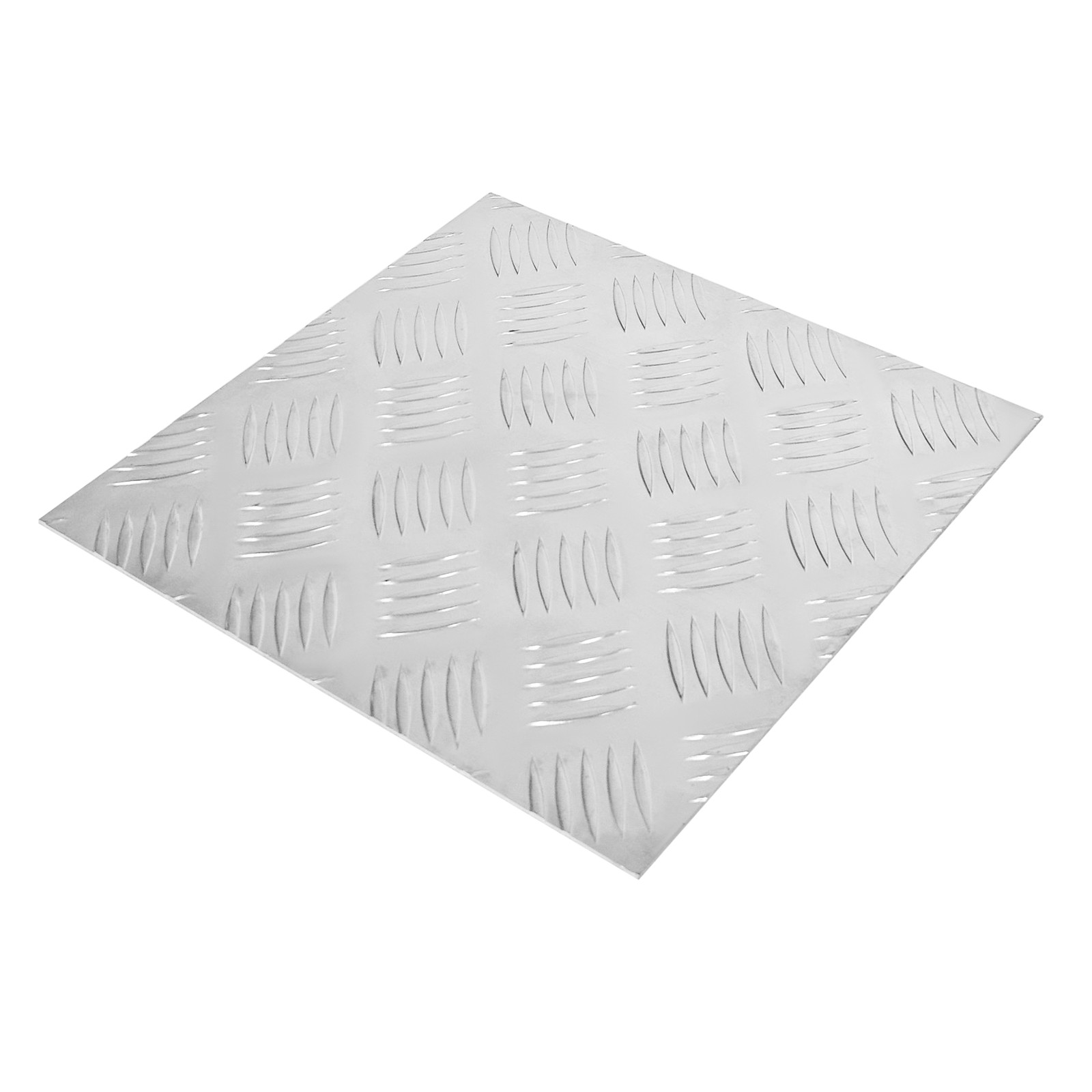 1PC 305x305mm 5 Bar Tread Aluminum Sheet Silver, Trailer RV Repair Panel