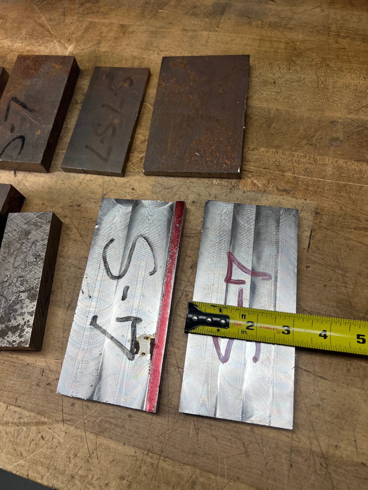 S7 Tool Steel flat bar stock lot various size cut offs 35 lbs