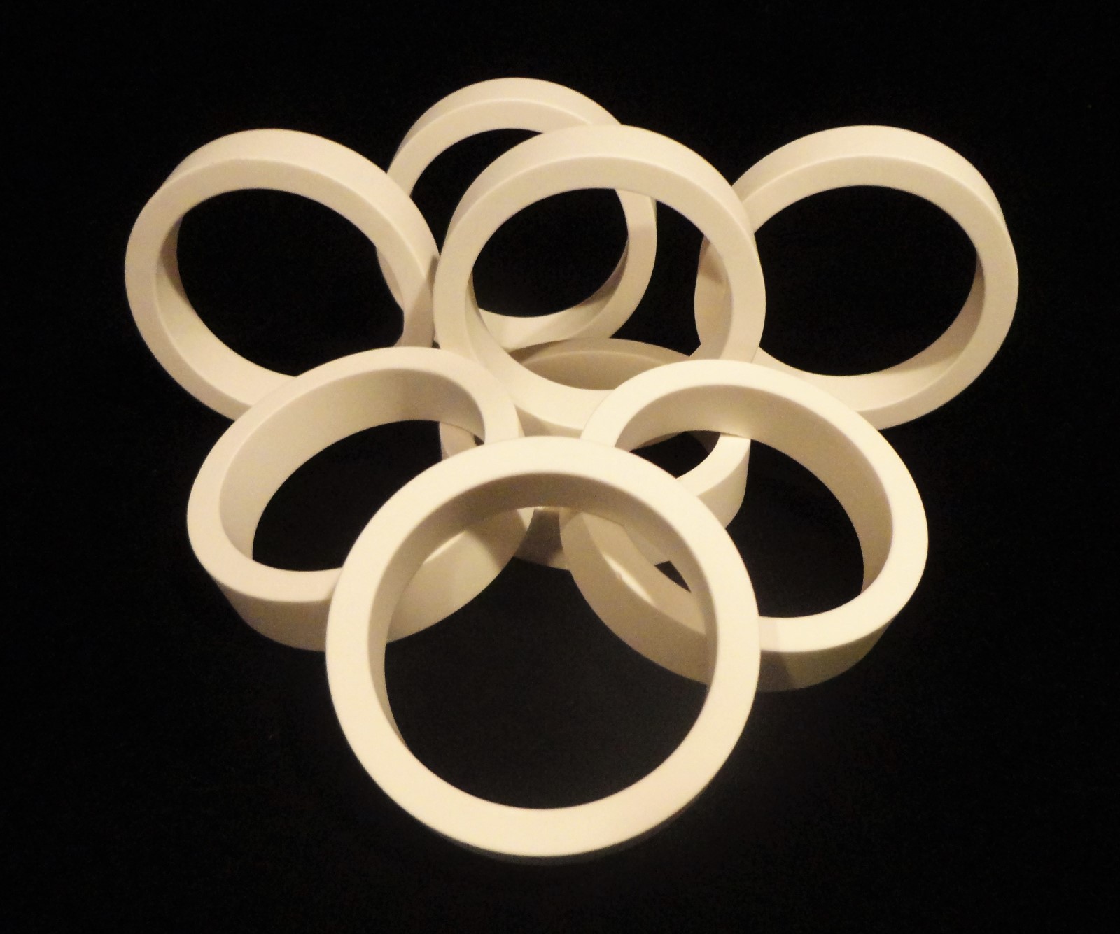 3.125″ OD HIGH PURITY ALUMINA CERAMIC RING WASHER SPACER SLEEVE No.:176