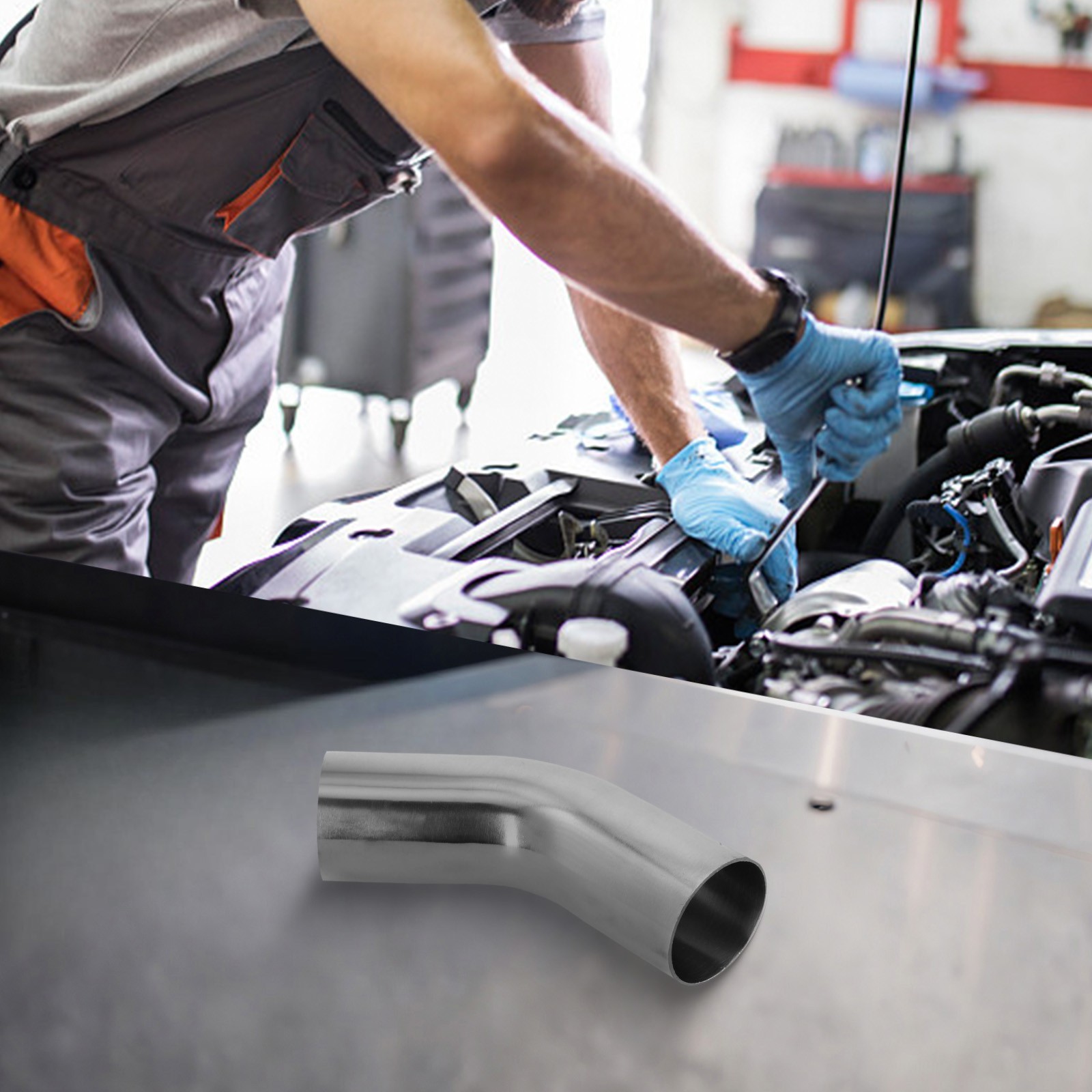 Degree Bend Exhaust Pipe Polished Various S Available Features Fitting