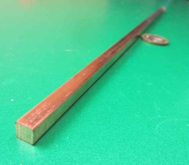 110 Copper Square Bar H02, 1/4″ Thick x 1/4″ Wide x 12 Inch Length