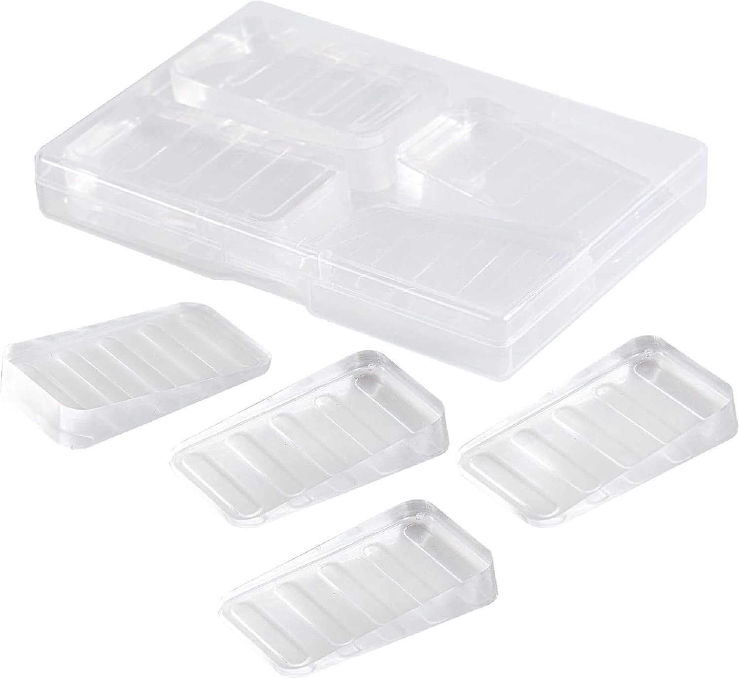 Rubber Wedges Shims 6 Pack Table Wedge Clear Toilet Shims for Leveling, Furni…