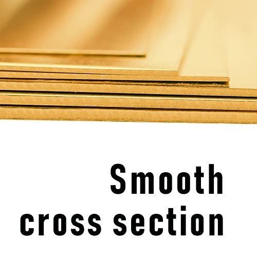 Tynulox 12 Gauge Brass Sheet，H62 Brass Plates Metal 0.079″ Thickness x 3.9″ W…