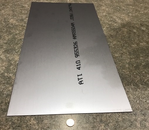 410 Stainless Steel Sheet, .060″ Thick x 12″ Wide x 24″ Length, 1 Unit