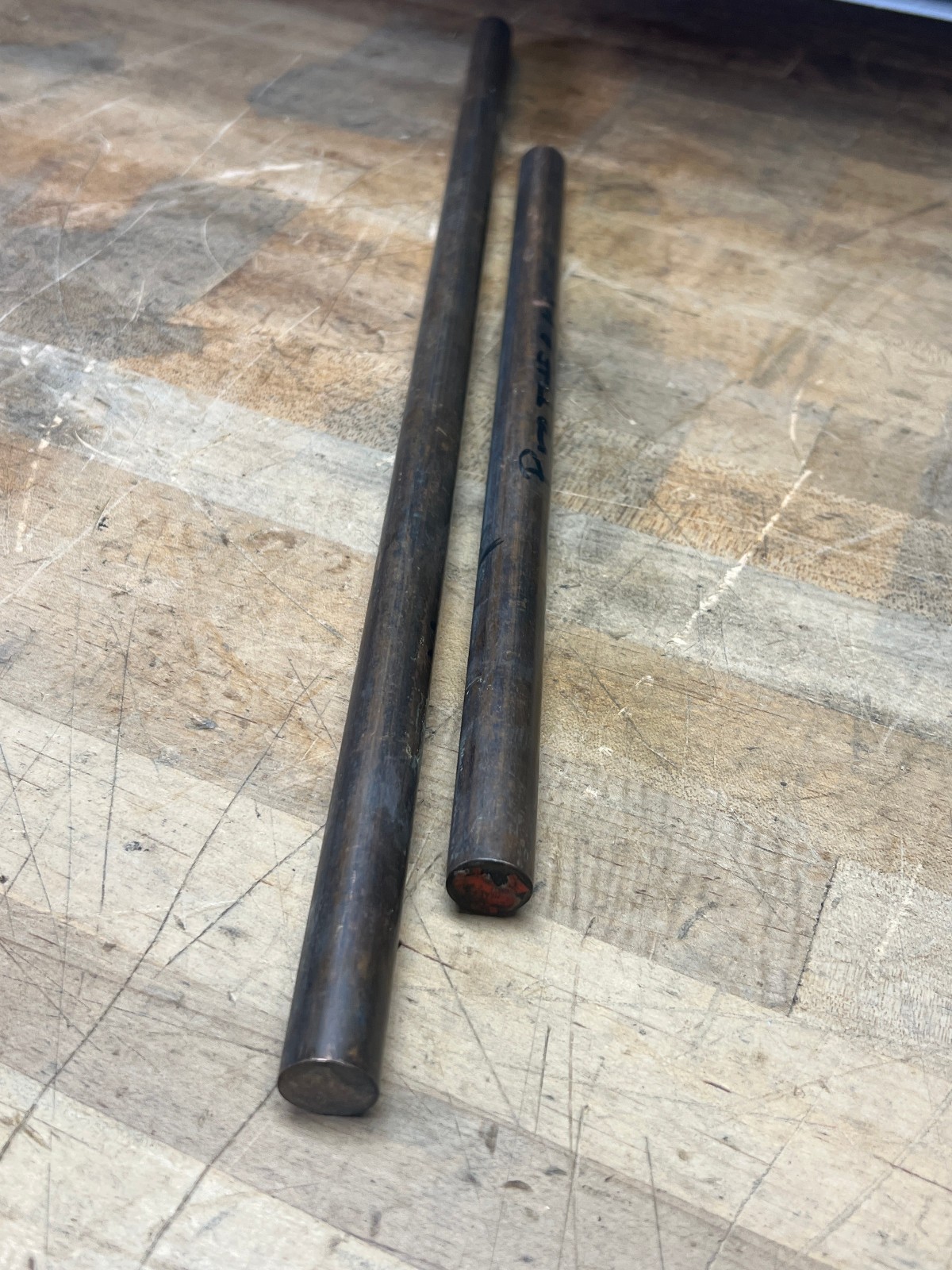 190 Copper round bar lot “protherm” 3/4″ x 36″ total Copper alloy