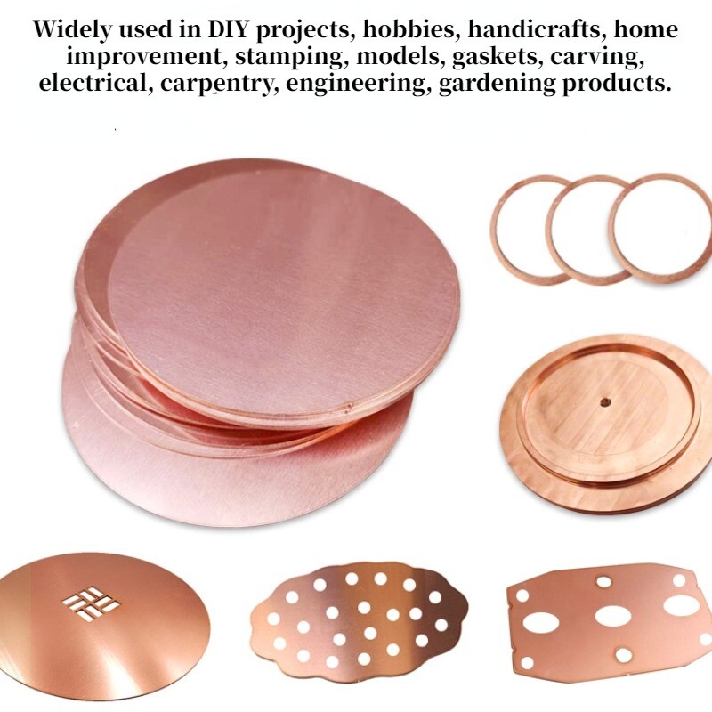 Pure Copper Sheet Solid Round Plate Metal Disc Electrical Repair