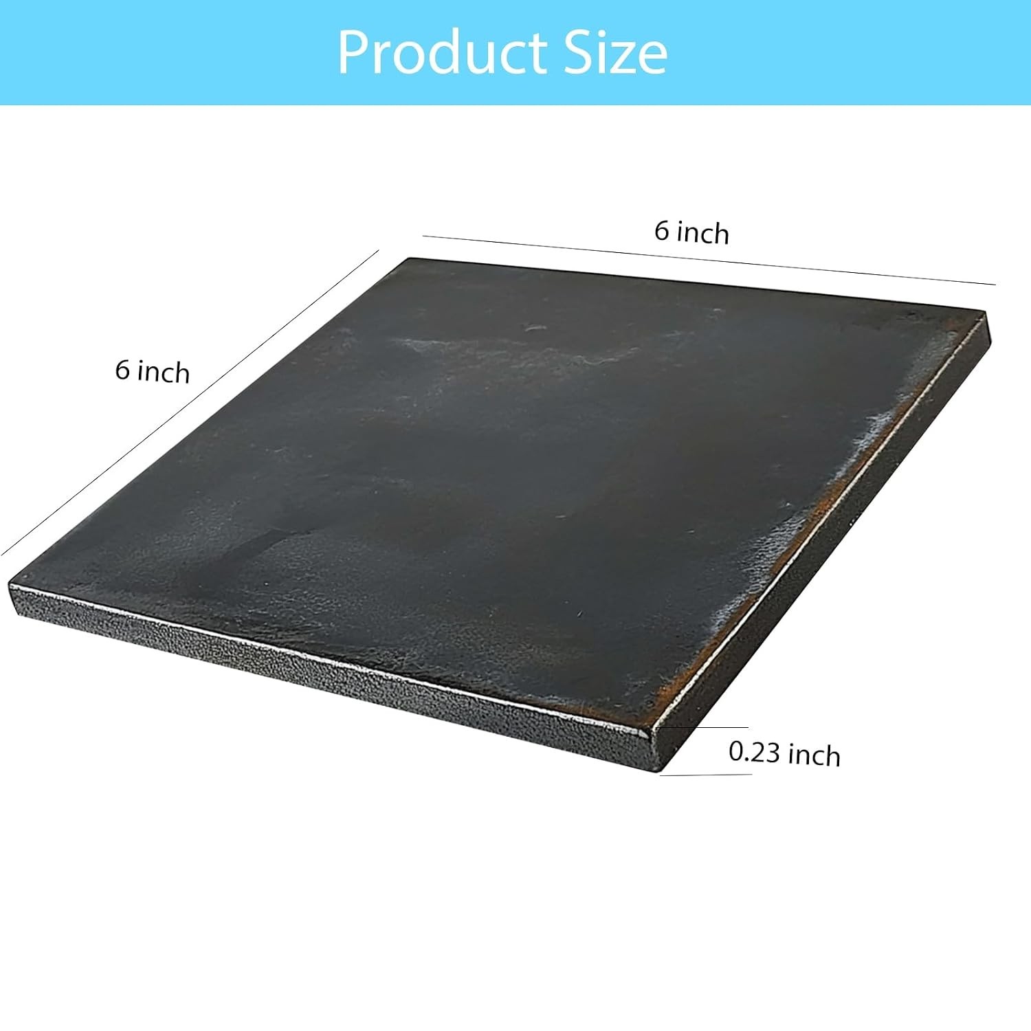 Steel Plate 6″ x 6″ x 1/4″ – 2PCS A36 Hot Rolled Metal Steel 1/4 inch6mm Plat…