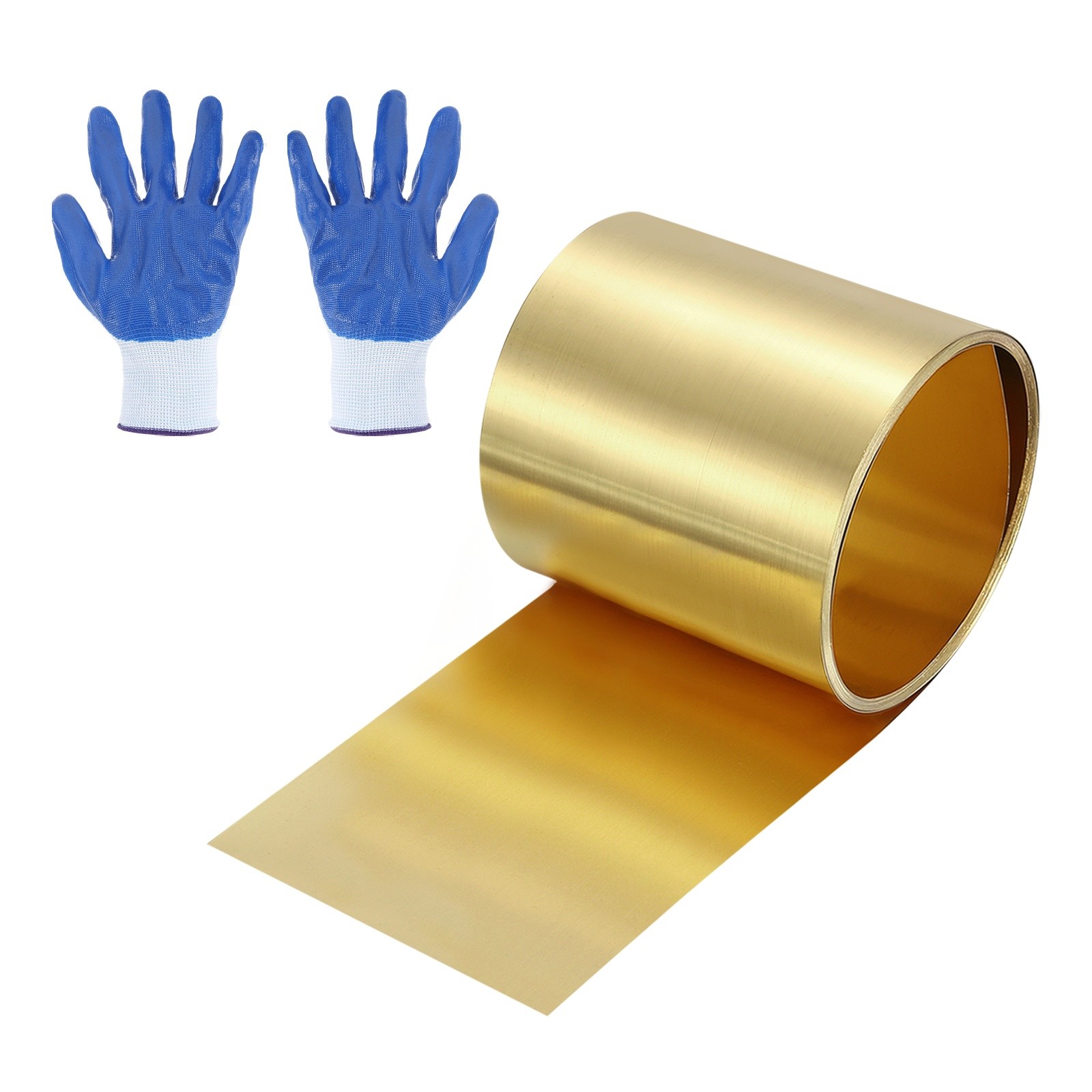 Brass Sheet Roll, 0.0008 x 1.37 x 39.4 Inch H62 Thin Brass Foil Strip Plate Shim
