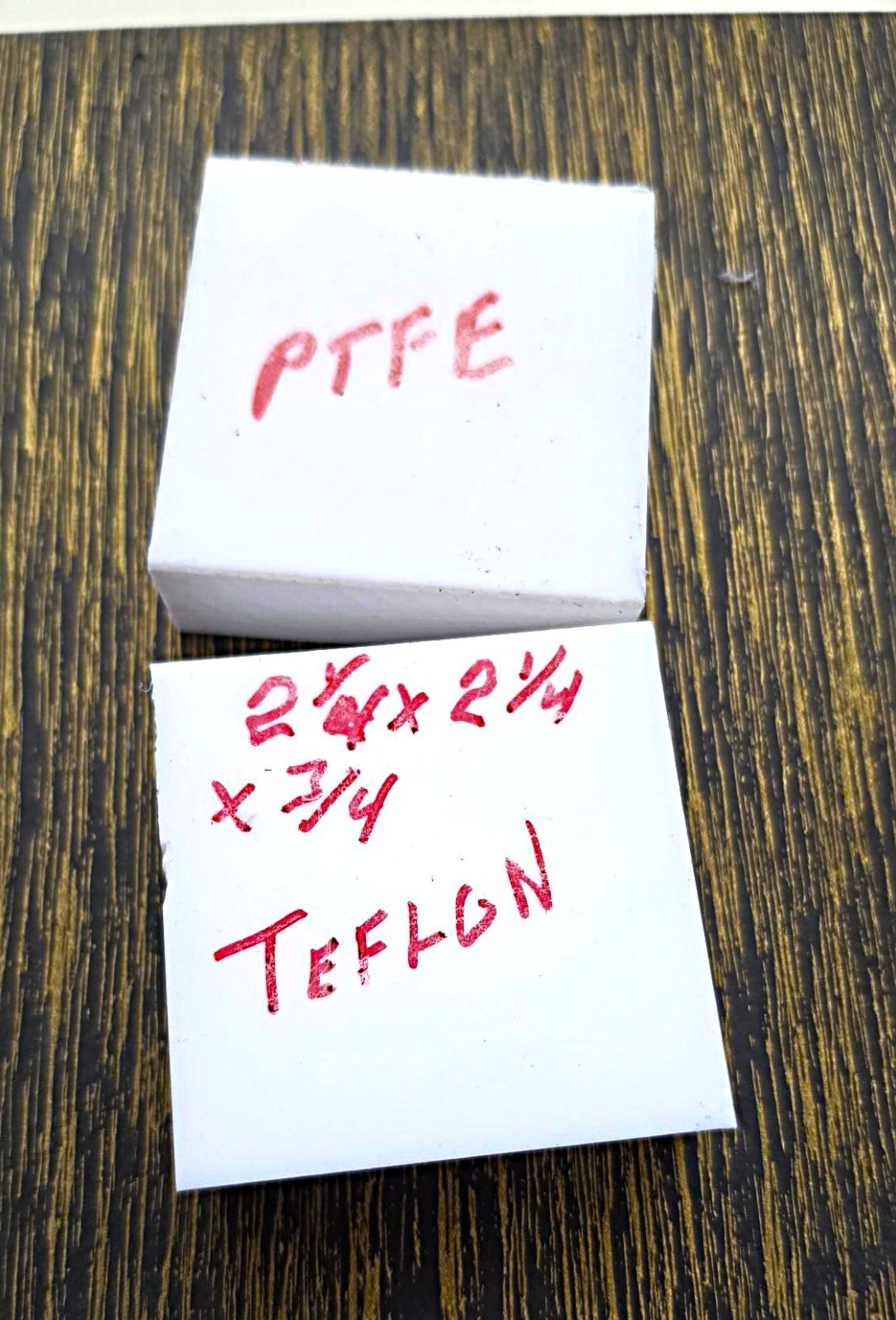 TEFLON – PTFE 2 1/4″ x 2 1/4″ X 3/4″ Teflon Plastic Sheet, White ea.
