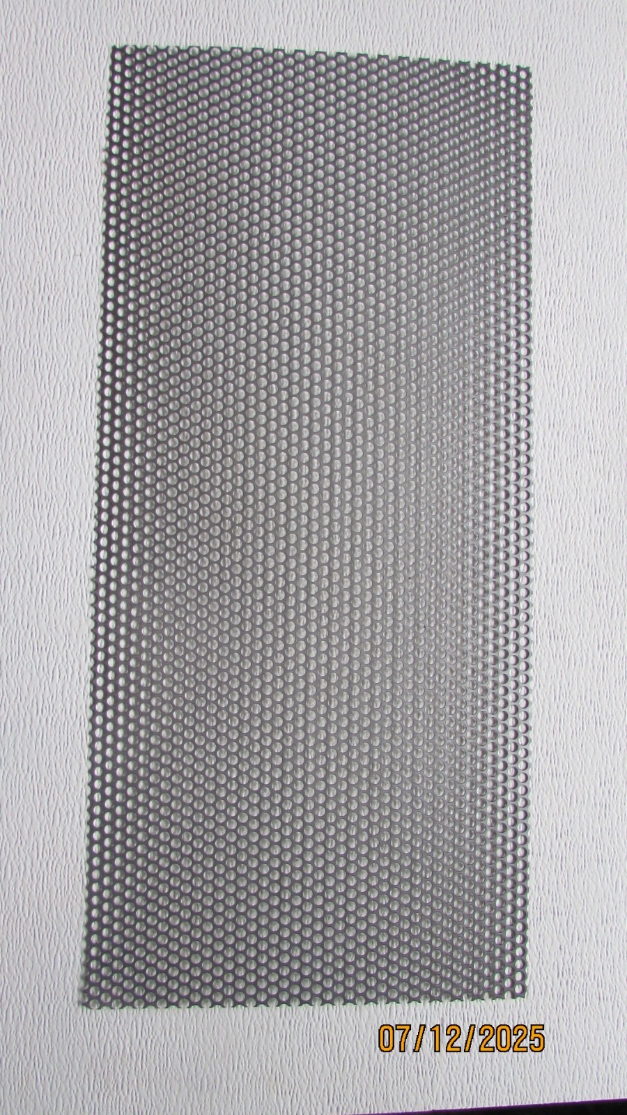 1/4″ HOLES–20 GA.-(035)-304 STAINLESS STEEL PERFORATED SHEET- 12″ X 23=3/8″