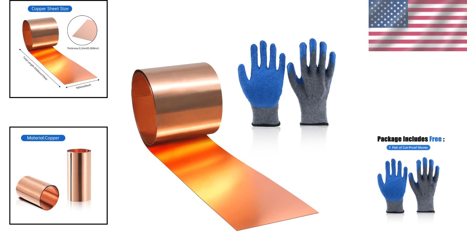 High-Quality 3500x100mm Copper Flashing Roll – Ideal for Roofing & Repairs