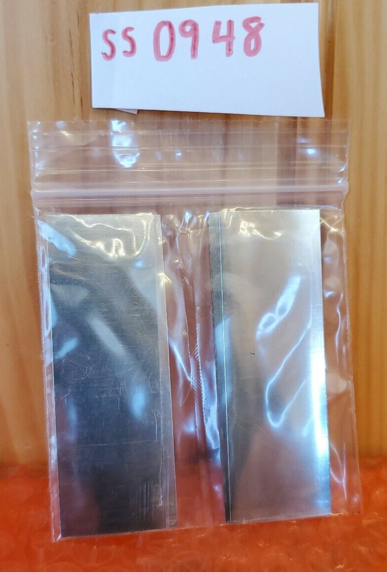 Stainless steel shim stock assortment 4 pieces 1 X 3 x 0.010 and 0.015 .010 .015