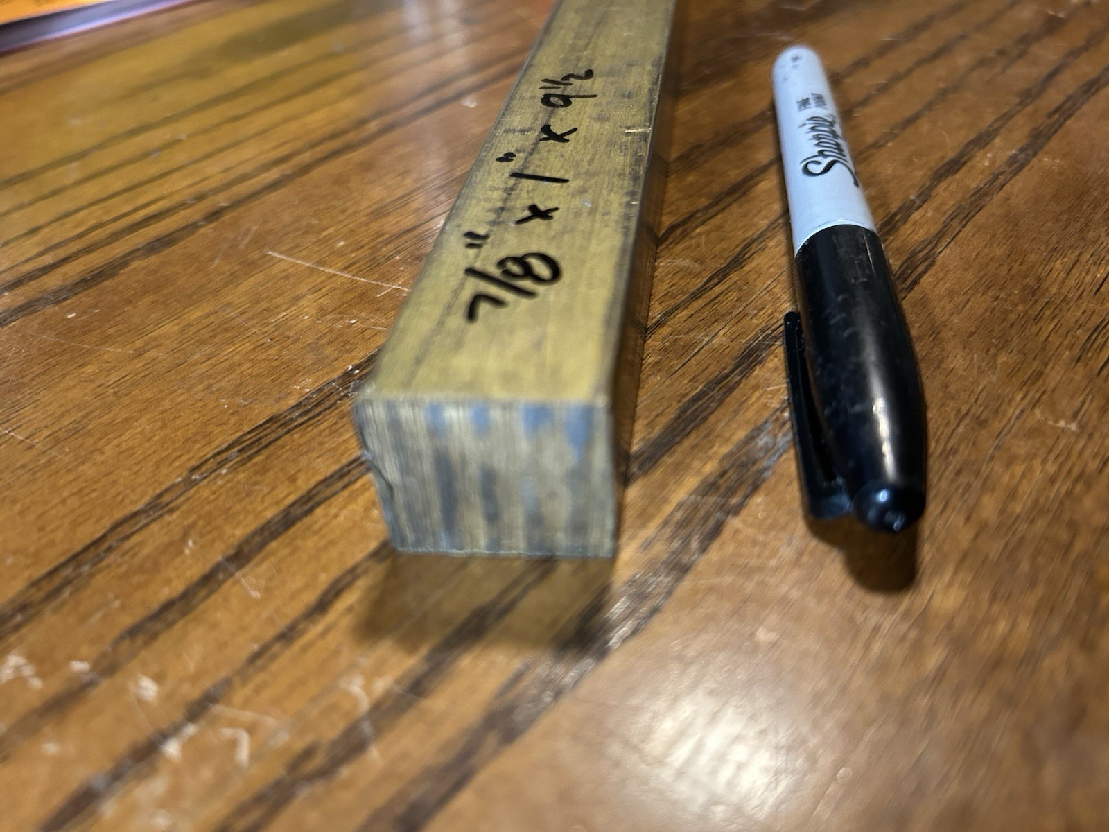 7/8″ x 1″ x 9-1/2″ Brass Flat Stock Bar