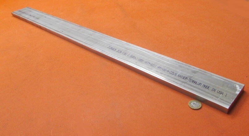 2024 T351 Aluminum Bar, 1/2″ (.500″) Thick x 3.0″ Wide x 36″ Length