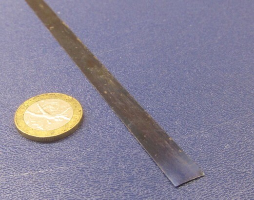 1095 Hard Blue Tempered Spring Steel Shim .005″ Thick x .375″ Wide x 1200″ Long