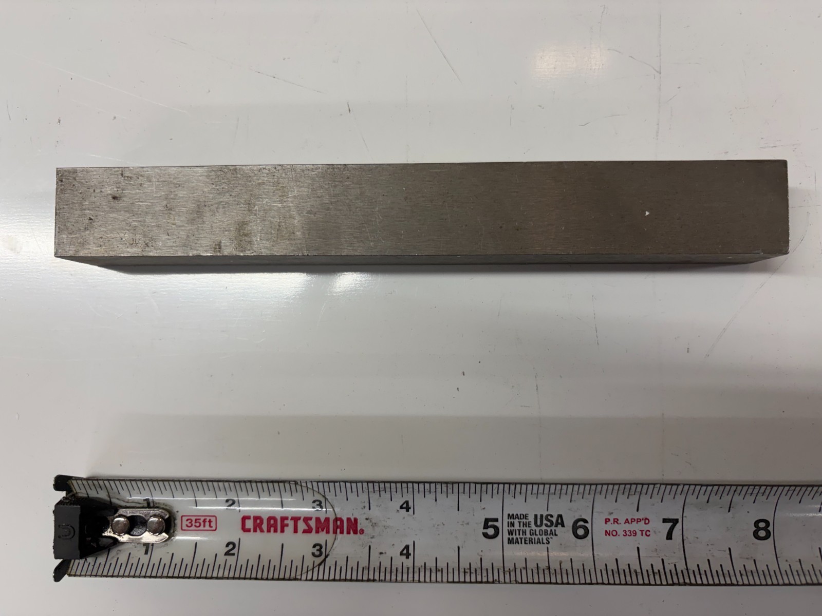Starrett No 497 A2 Air Hardening Precision Ground Flat Stock Steel 1″x7/8″x7.9”