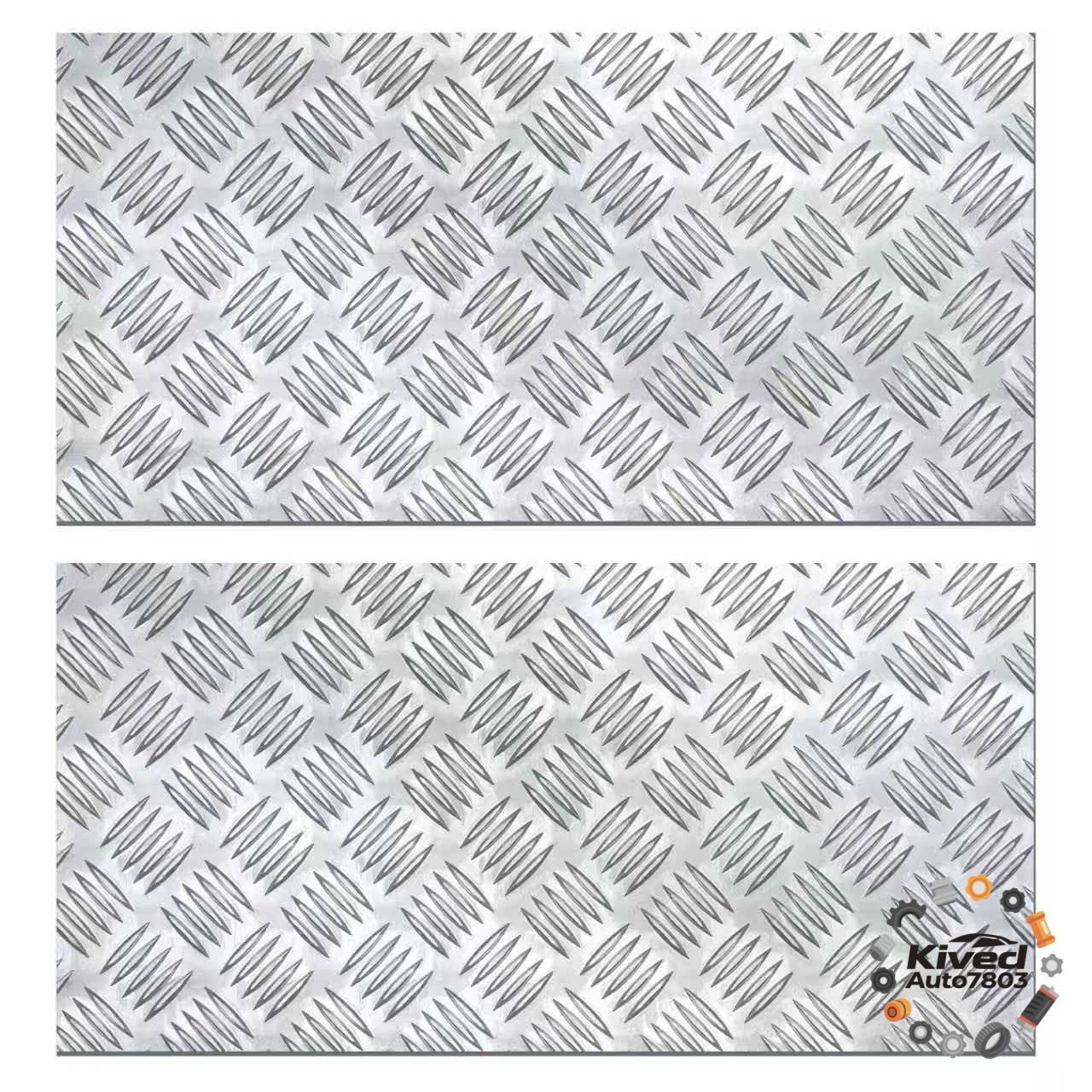 Pair 254x508mm Aluminum Diamond Plate Trim For Trailer & Garage