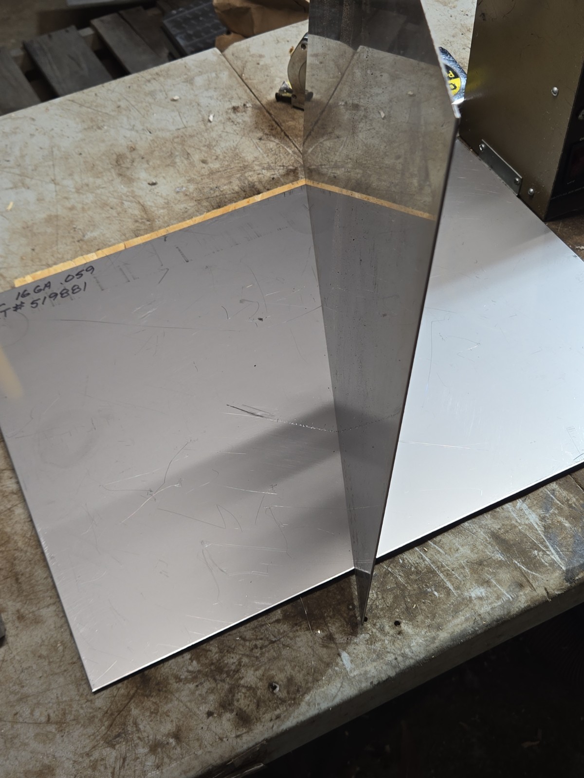 316L Stainless Steel Sheet 20″ X 15.5″ X .059″ Lot Of 2