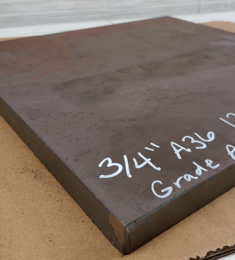 3/4″ x 6″x 6″ inch steel plate 6”x6” A36 Hot Roll Flat .75″ Thick