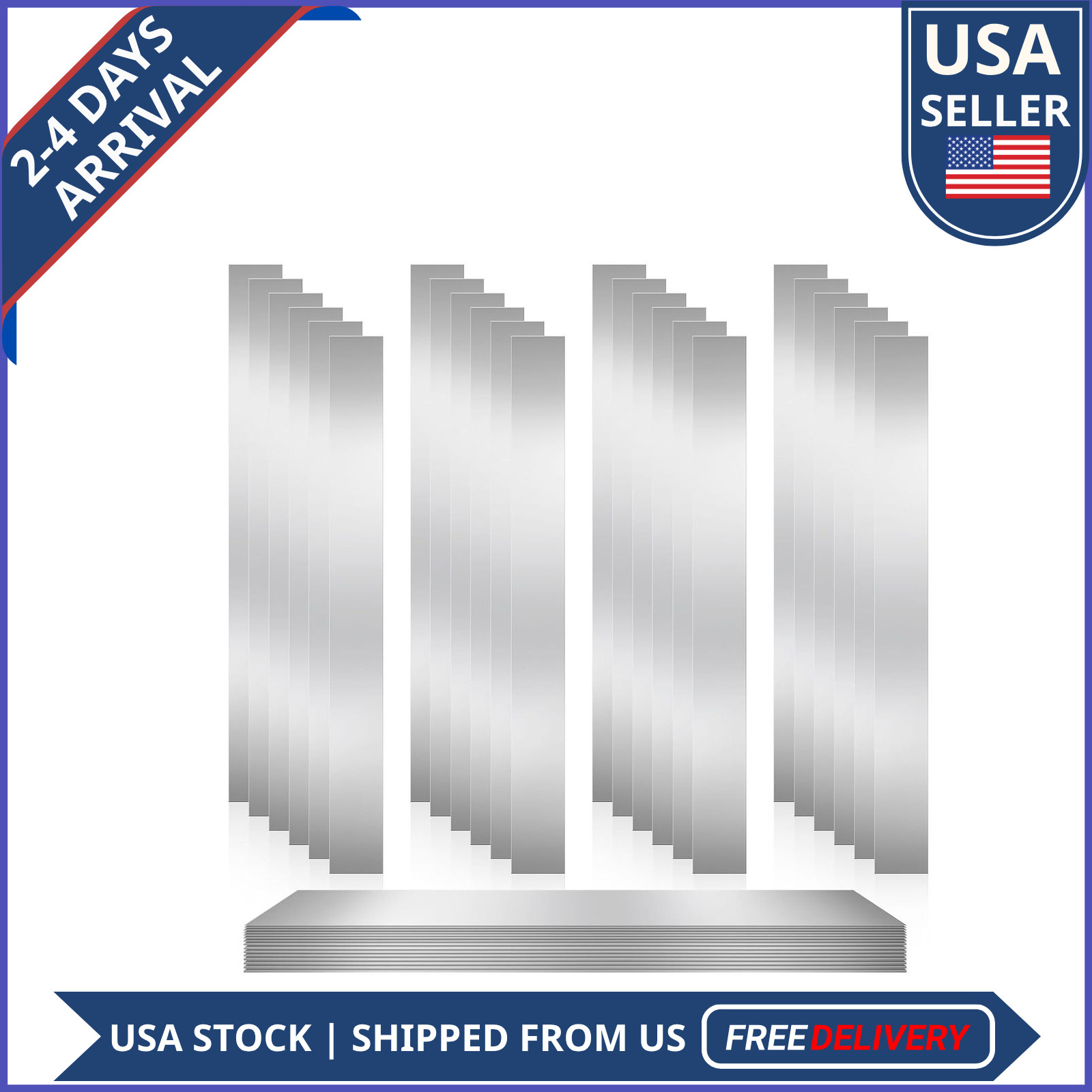 Blulu 24 Pcs Stainless Steel Shim Stock Strips 1×12 Inch 8 Thickness Assortment