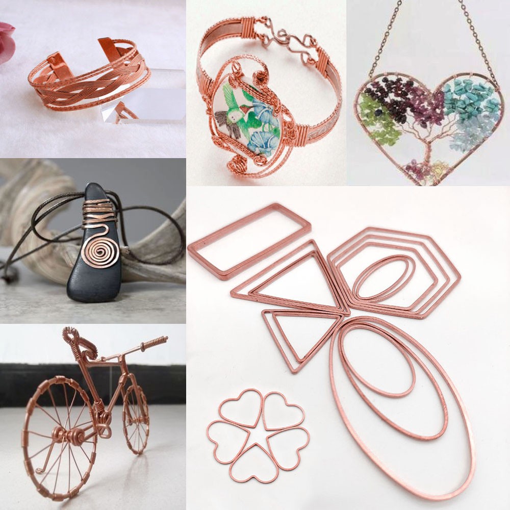 0.6/0.8/1mm Copper Flat Wire Square, Eco Friendly, for Jewelry