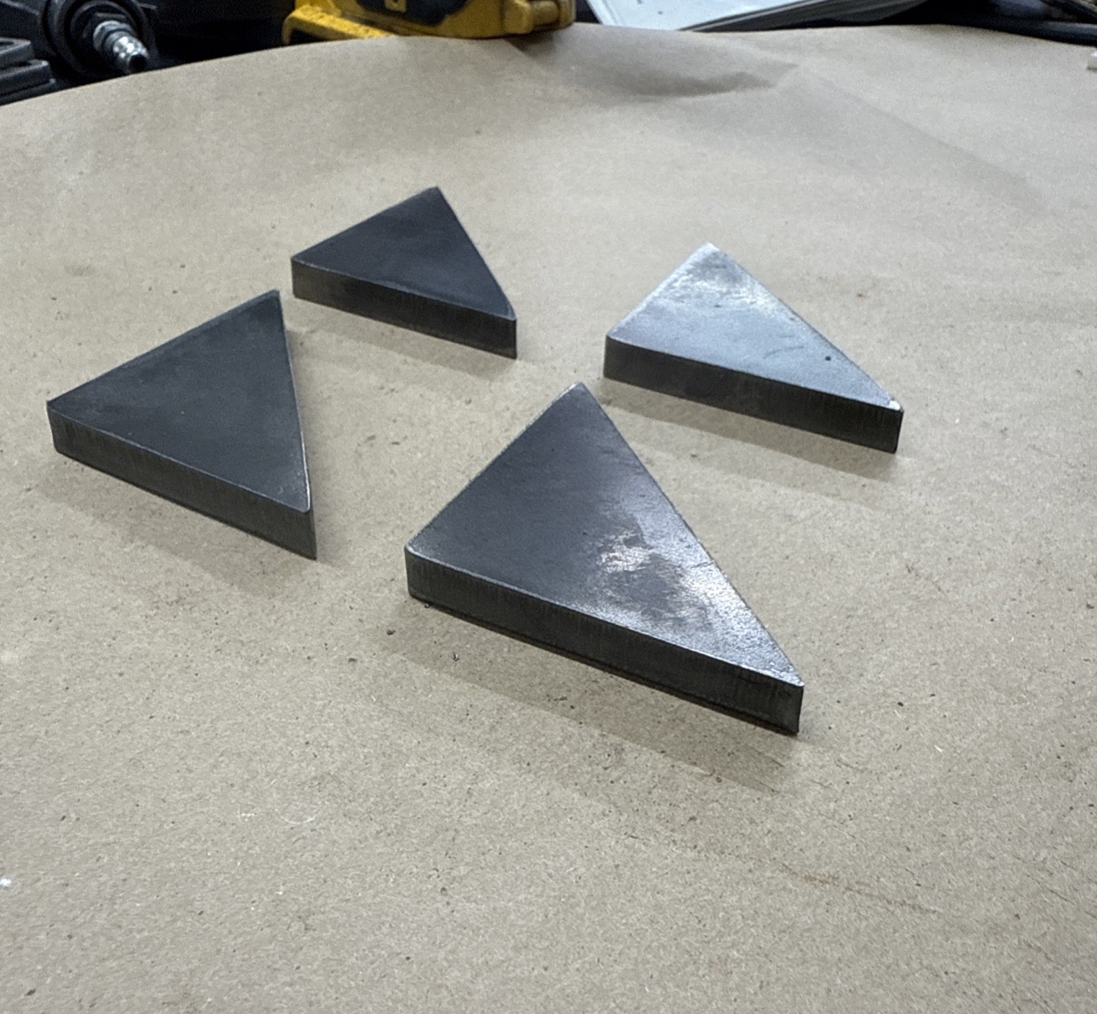 (4 Pack) Steel Gussets 2.5” x 2.5” (3/8” Thick)