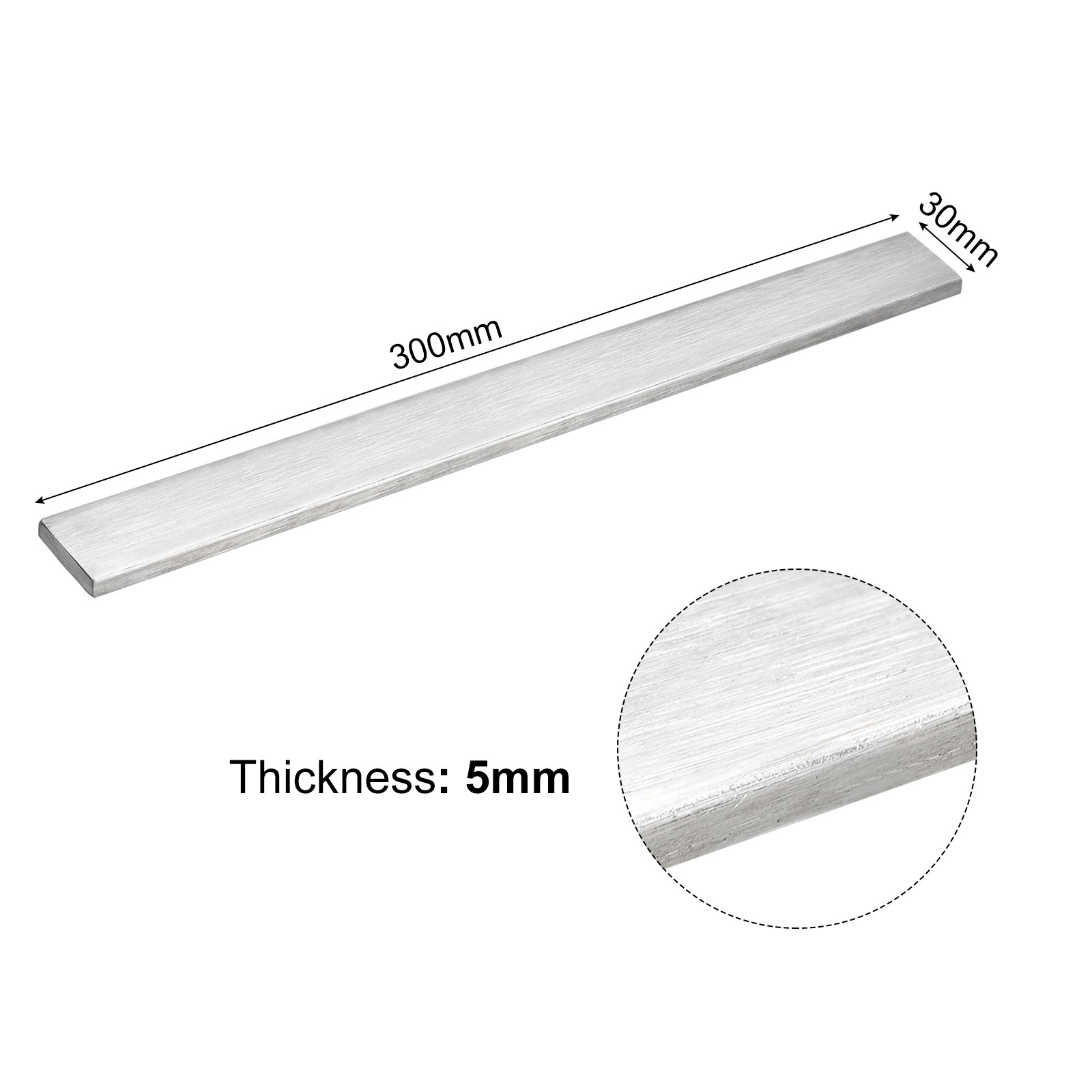 304 Stainless Steel Flat Bar, 3/16″ Thickness 1 3/16″ Width 11 3/4″ Length