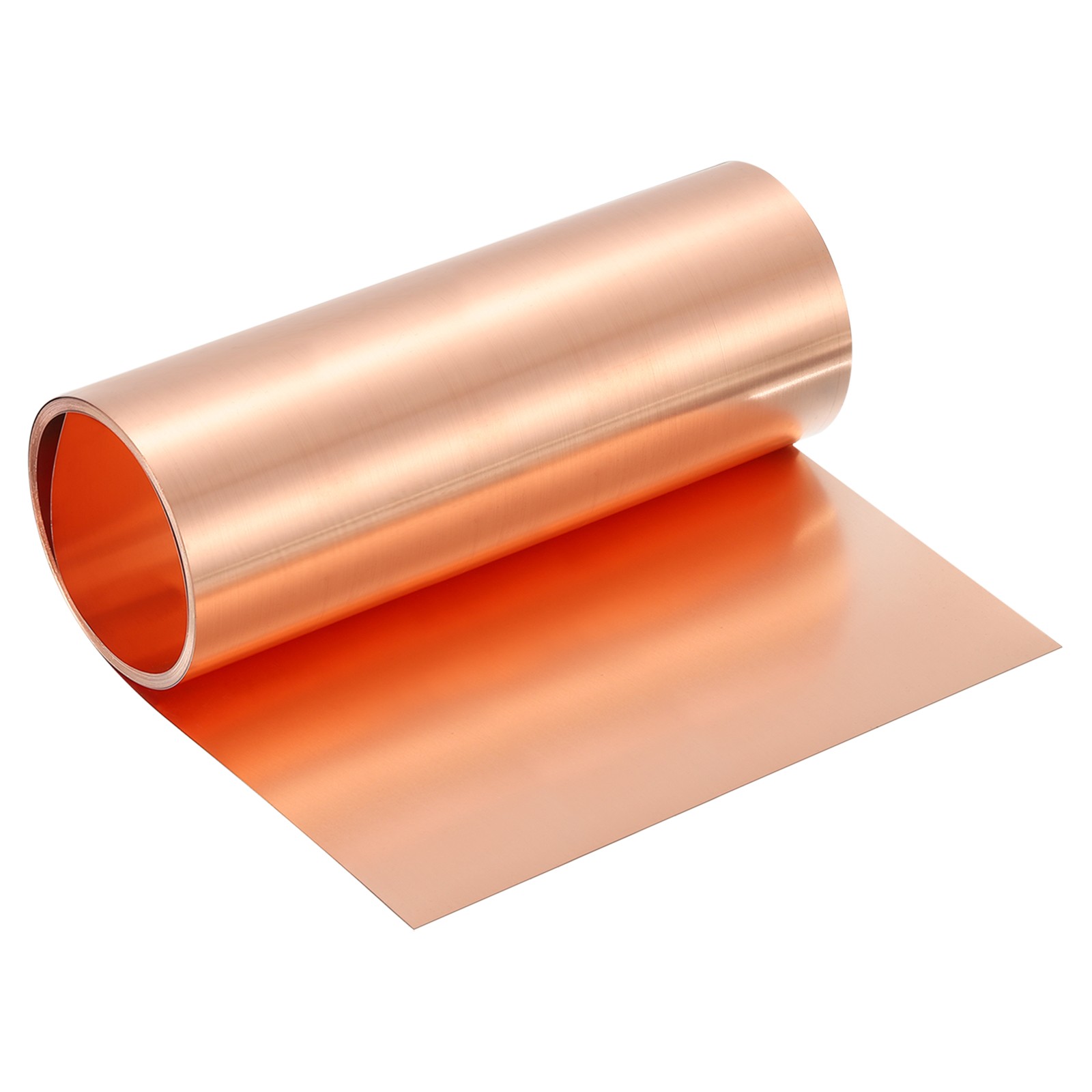 Pure Copper Sheet Roll, 0.2mm 24Ga Thick T2 3.5Ft x 8in Copper Strip for Craft