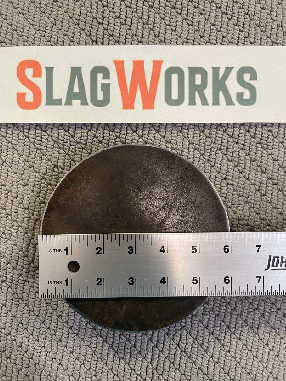 6 inch disc 1/4 inch thick steel plate 1/4”x6” disc A36 Hot Roll Flat .25 Thick