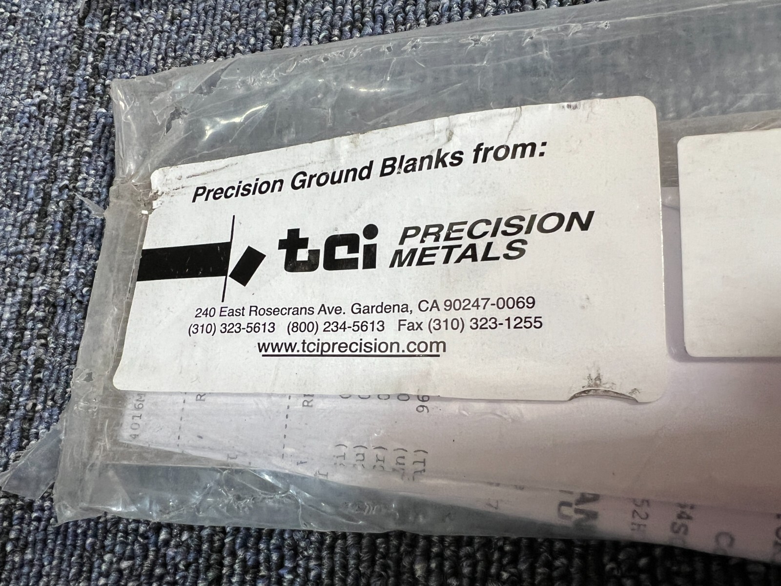 (QTY 4) TCI Precision Metals SB-5052-0190-25-36 Aluminum Precision Saw Cut Blank