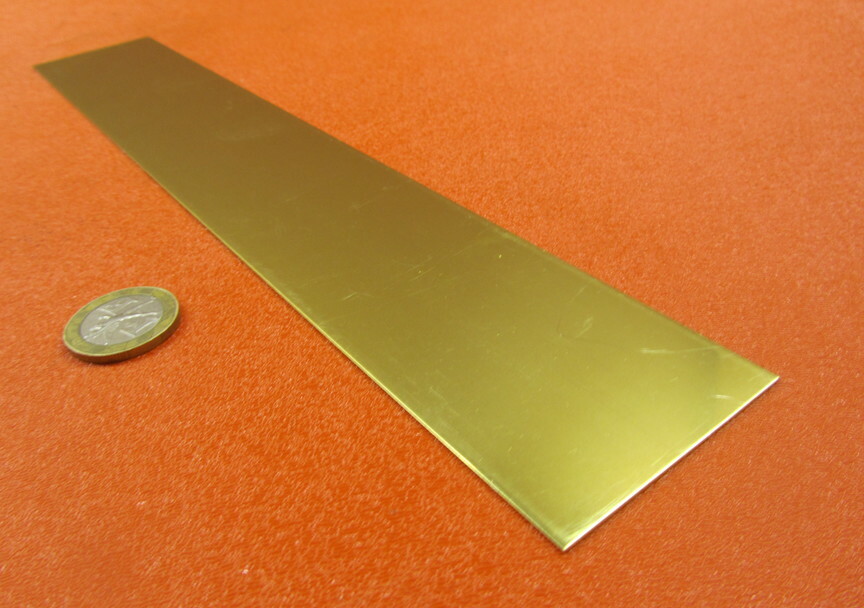 260 Brass Flat Bar .016″ Thick x 2.0″ Wide x 12″ Length, 3 Pcs, 3 Ft Total