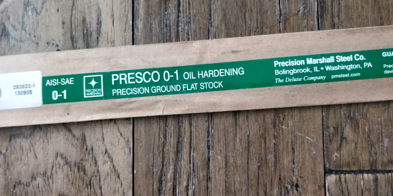 Precision Ground Flat Stock 36″ x 1/8″ x 1″ Precision Marshall PRESCO 0-1