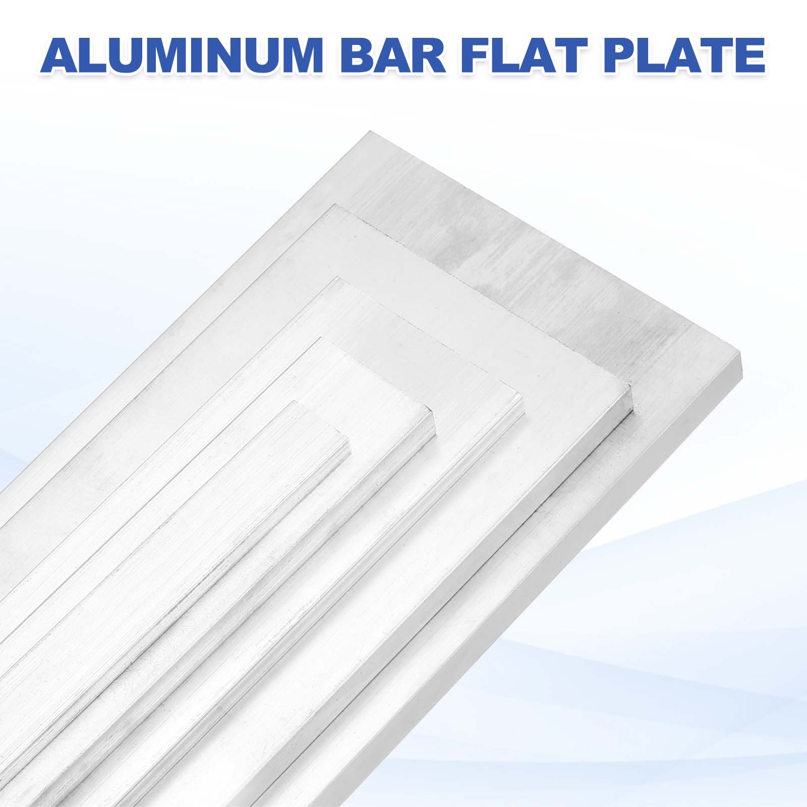 Square Aluminum Flat Bar, 5 x 5 x 305mm T6511 Solid New Mill Stock, 4Set