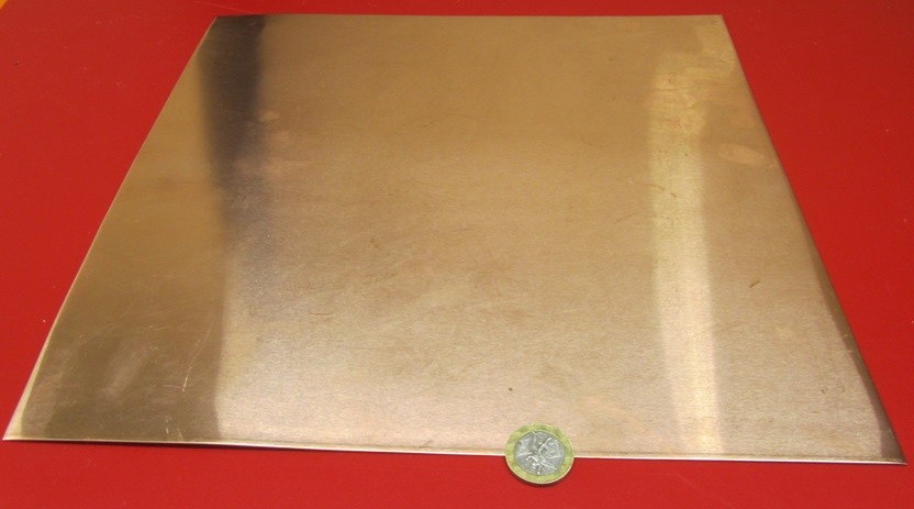 101 Copper Sheet 1/8 to 1/4 Hard .032″ Thick x 12.0″ Wide x 12.0″ Length