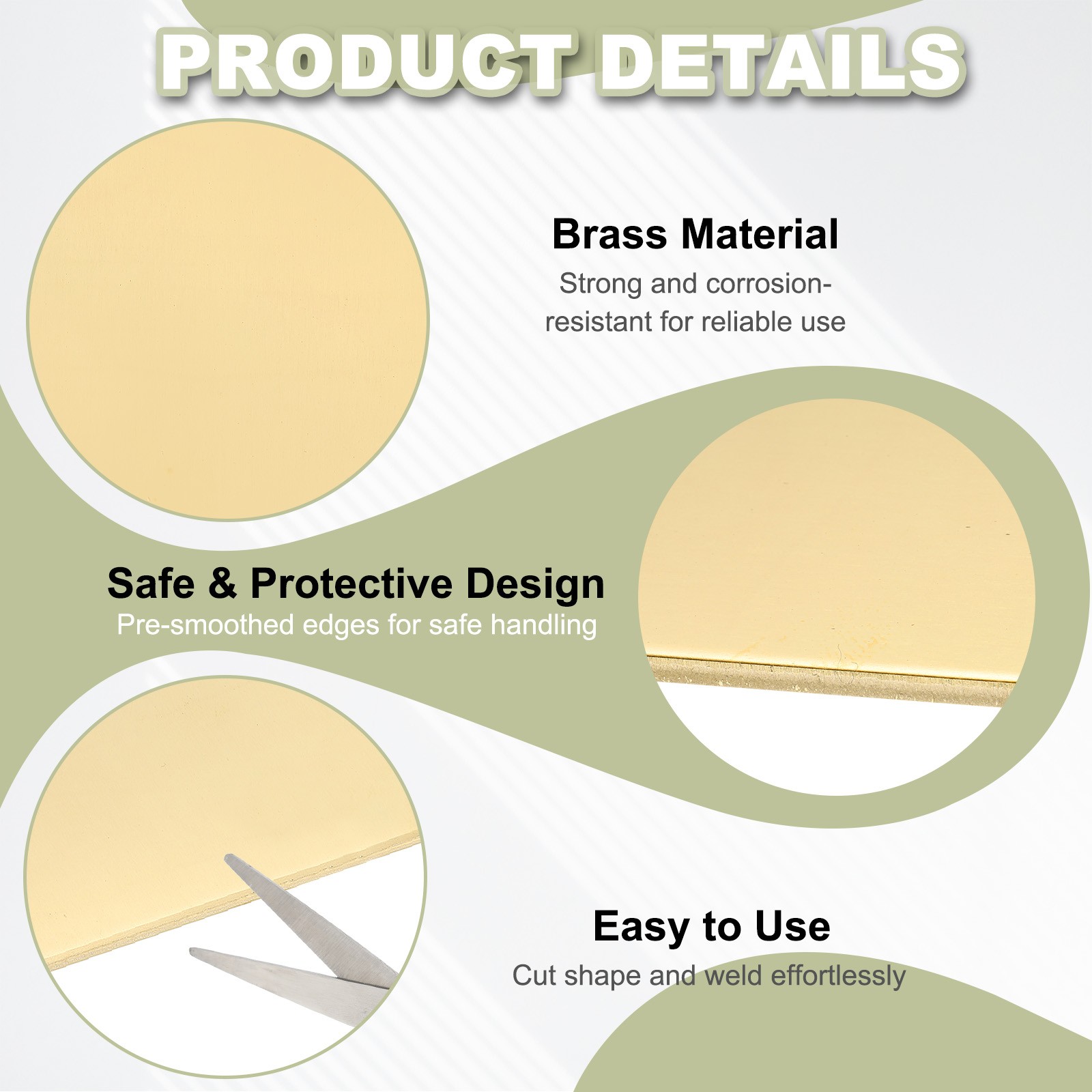 Brass Sheet 7.9″ x 11.8″ 24 Gauge(0.5mm) Thickness for DIY (1 Pack, Brassy)